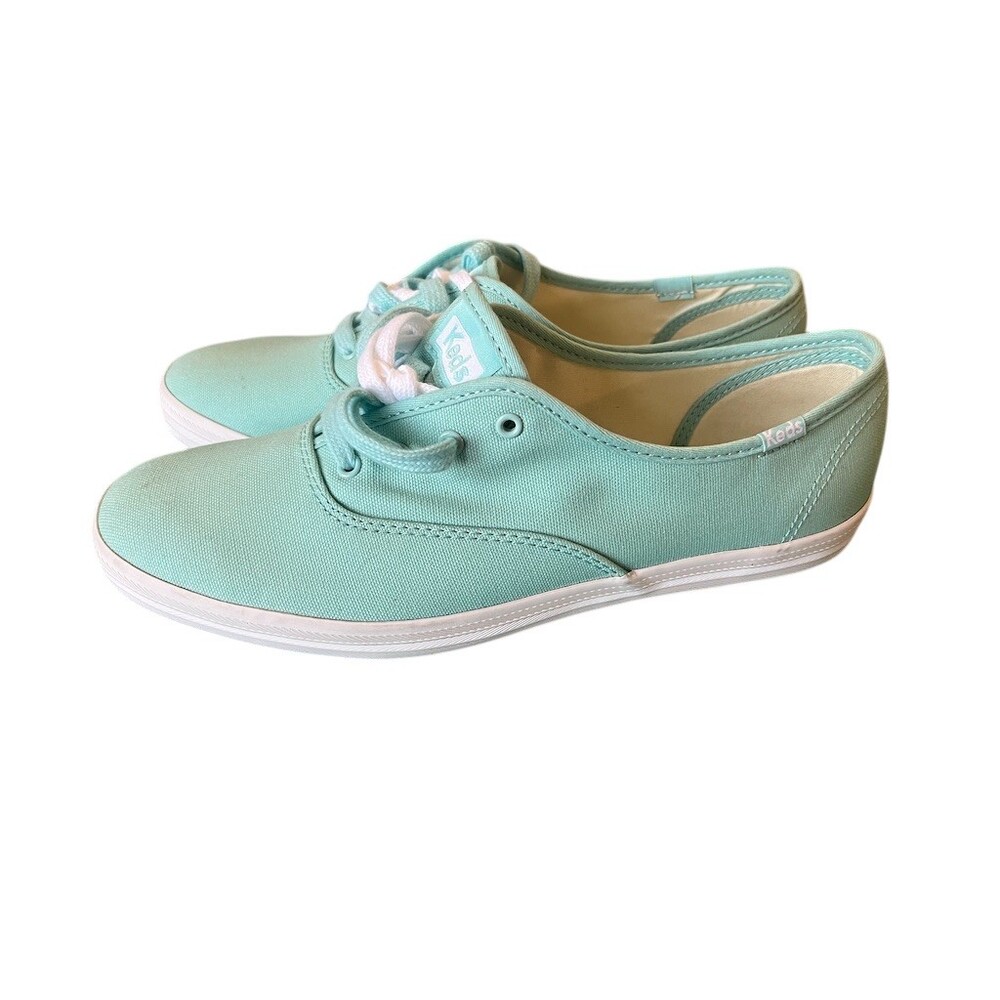 Keds Champion Womens Sneakers Mint Green Seafoam Lace Up Size 9W Wide